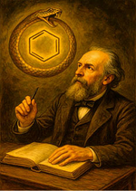 Рисунок 2. Відкрити структуру бензолу хіміку Ф. А. Кекуле допомогло видіння у вигляді змії, що кусає себе за хвіст