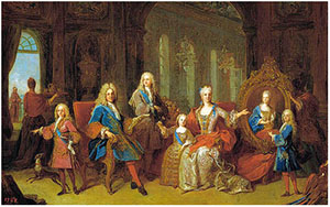 Із батьком, мачухою, братами і сестрою (1723)